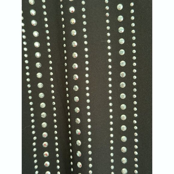 Alfani Womens Rhinestone Studded Evening Top Sz 14 Black Flare Sleeve Whimsigoth - Picture 5 of 7